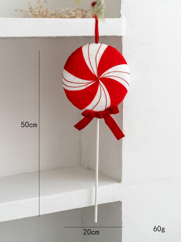 Kırmızı ve Beyaz Noel Süsü Seti: Toplar, Şeker Bastonları ve Lolipoplar