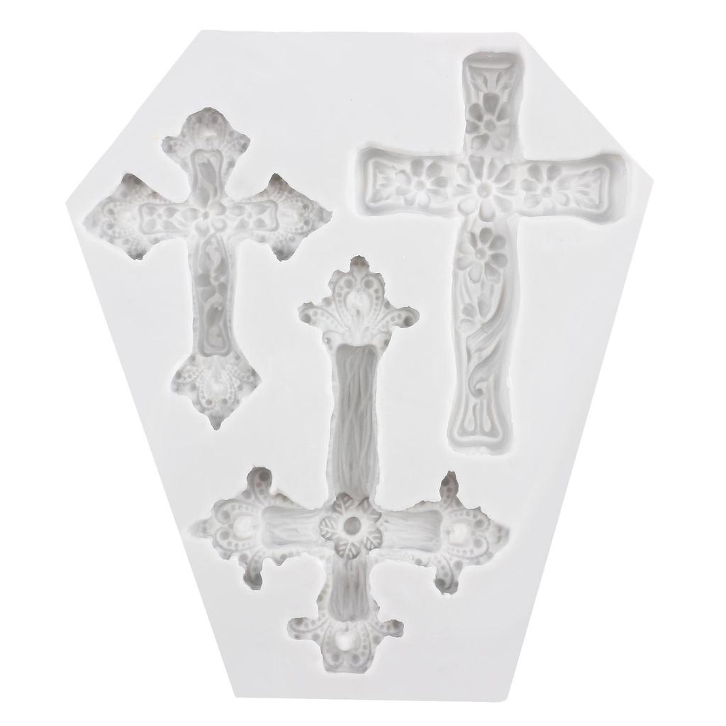 Cross Silicone Mold Cross Fondant Molds Cake Decorating Tools Cupcake Topper Candy Sugar Craft Gum Paste Polymer Clay