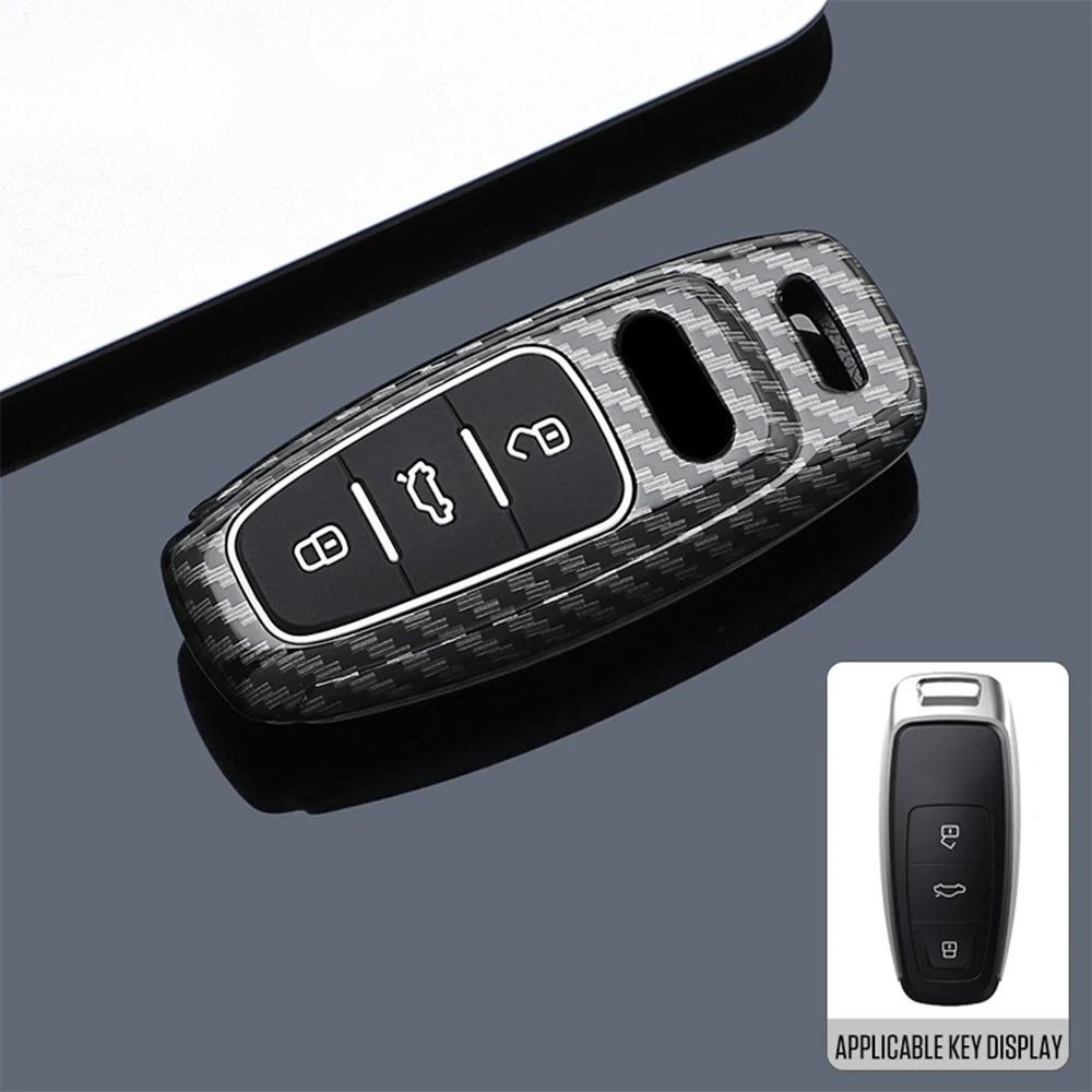 ABS Carbon Autoschlüssel Etui Hülle Tasche Schale Q8 RSQ8 A6 C8 S6 RS6 A7 S7 RS7 A3 8Y A8 D5 4N RS E-tron GT Q4 Q7 4M Zubehör