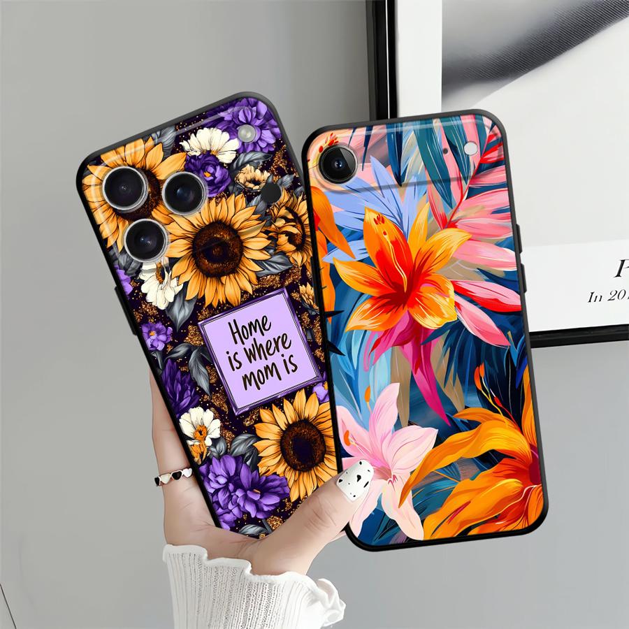 Funda Handyhülle Case für Apple iPhone 17 Pro Max 16 14 Air XR XS MAX 12 11 15 Pro 7 8 13 Cartoon Sonnenblume Gras
