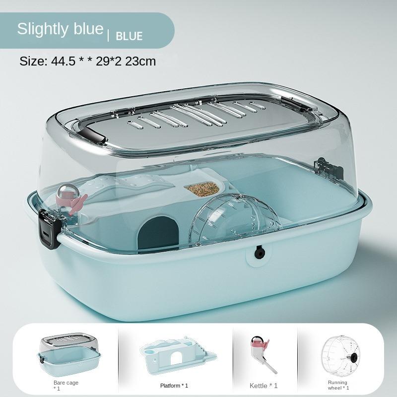 Transparent Large Hamster Cage Openable Top Hedgehog Villa New Hamster Habitat  for Small Animals