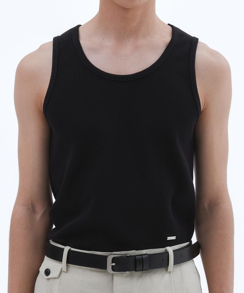 TRIP LE SENS Logo Plate Basic Sleeveless_Black