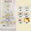 35/45/60Cm Diy Christmas Tree With Led Lights Desktop Ornaments Handmade Artificial Xmas Tree New Year Gift Home Office Decor