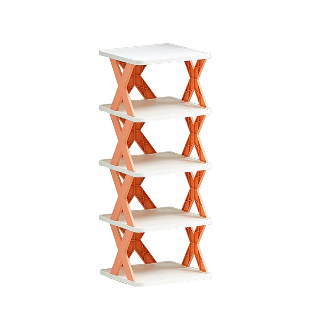 5 Tier Detachable DIY Easy Storage Shoe Rack Organizer Adjustable Stackable Shelf Unit for Home Closet Bathroom Entryway