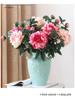 Peony Silk Flower Arrangement - Artificial Floral Decoration for Living Room and Dining Table