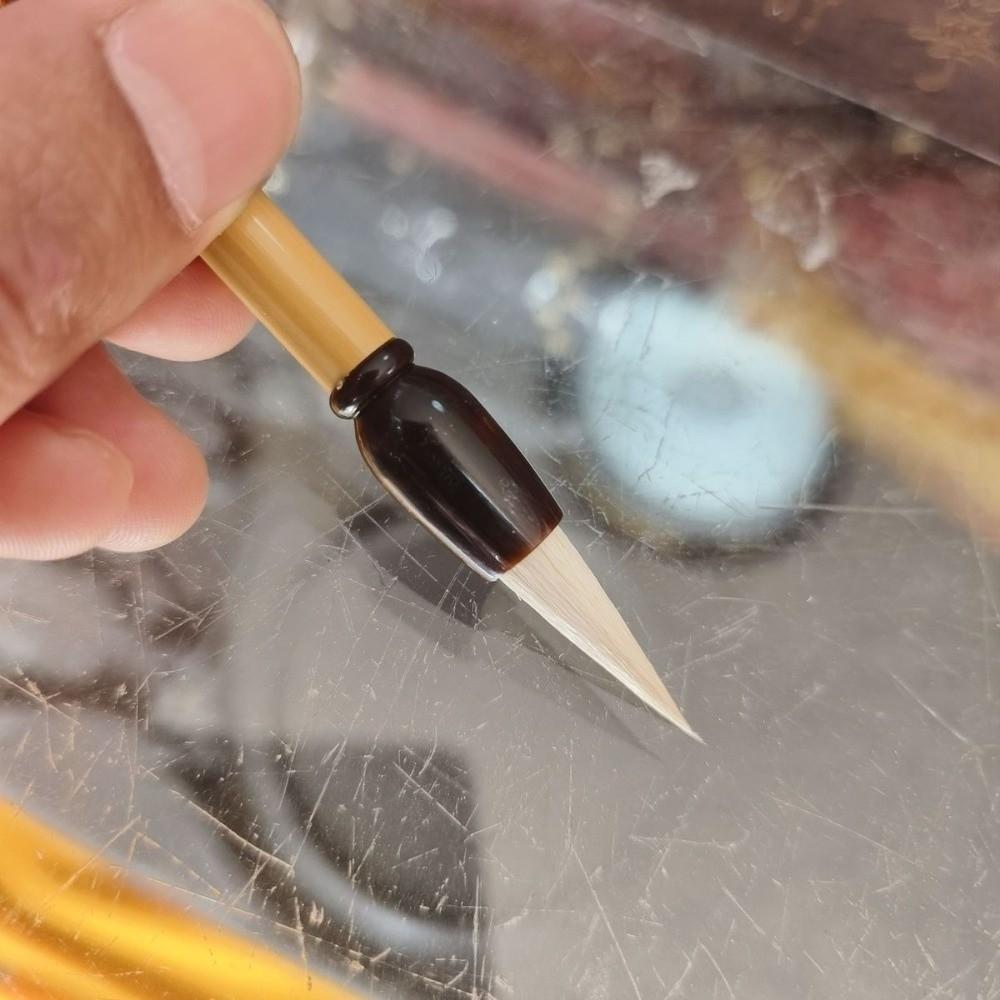 9cm Size Mini Chinese Calligraphy Brush Bamboo Handle Traditional Ink Writing Brush Daily Practice