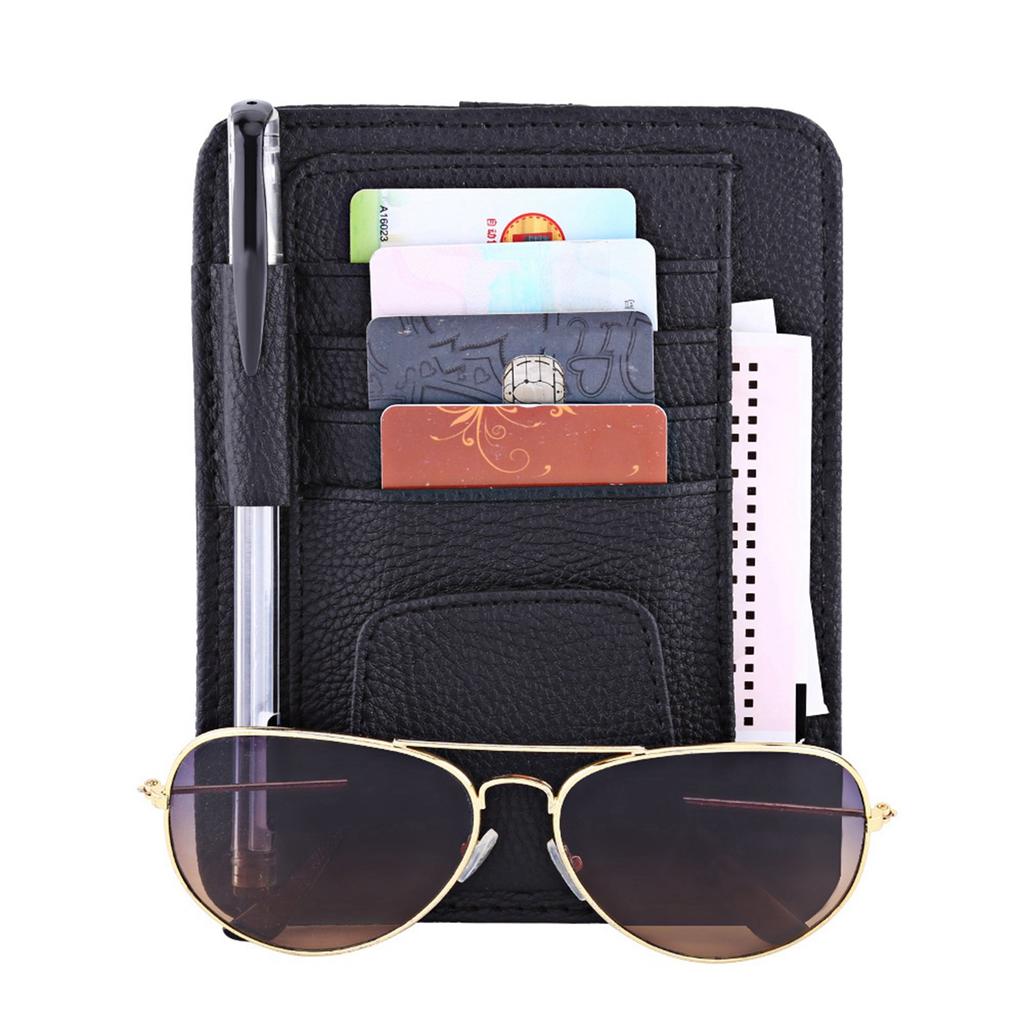 Auto Car Sun     Pouch Bag Card Storage Glasses Holder Clip Black
