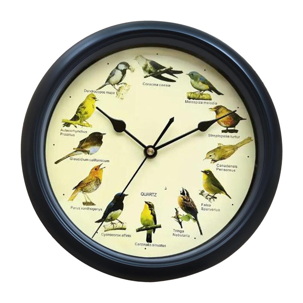 Wall Hanging Clock Decor Singing Bird Wall Clock Bird Clock With Sound Hanging Clock Decor for Kitchen Walls Shelf Decoration