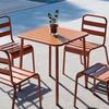 Modern Wrought Iron Outdoor Table & Chair Set for Garden, Courtyard, or Balcony