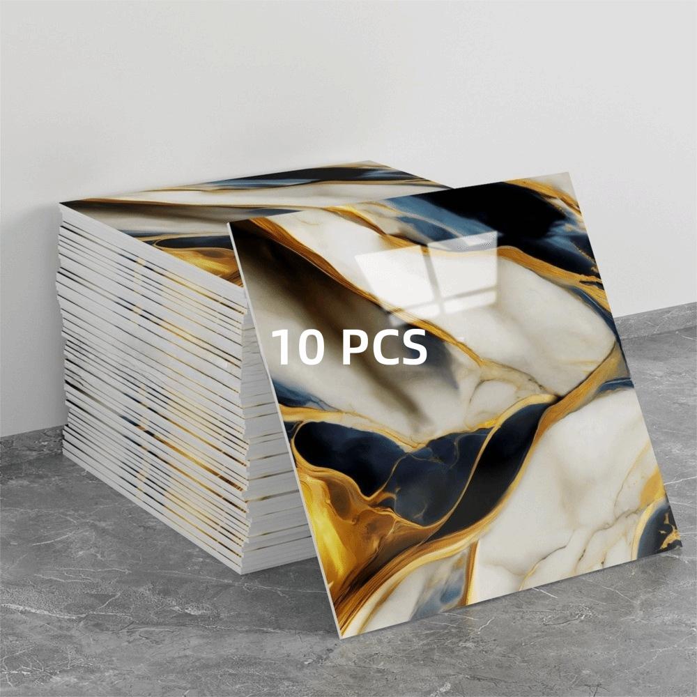 10pcs Imitation Marble 3D Foam Wall Sticker Self Adhesive Renovation Tile Sticker  Room Decor