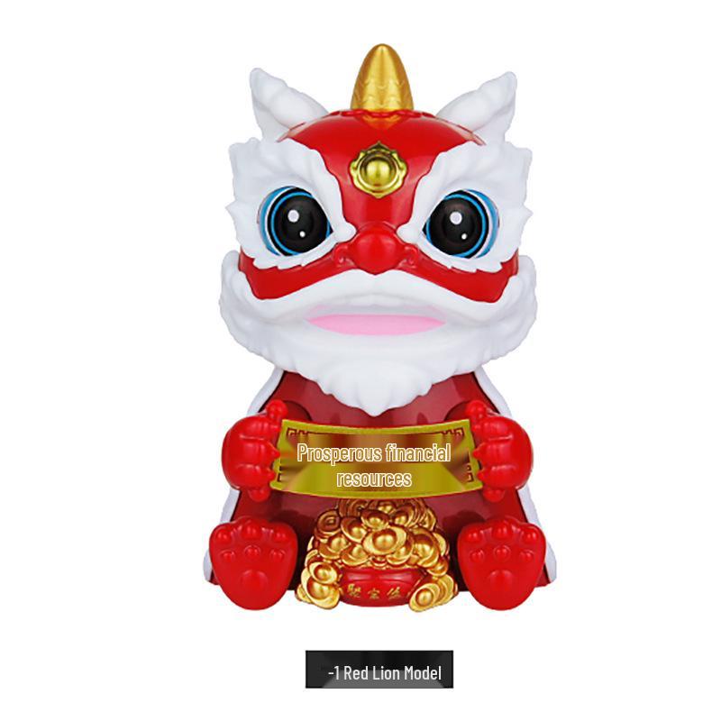 Solar-Powered Waving Lucky Cat Ornament for New Year and Car Dashboard