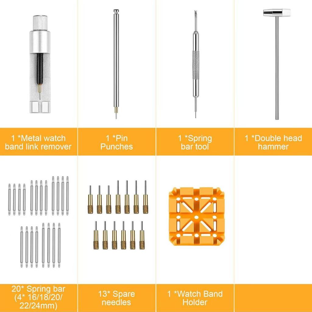 Watch Band Adjustment & Repair Tool Kit - 38 Pieces