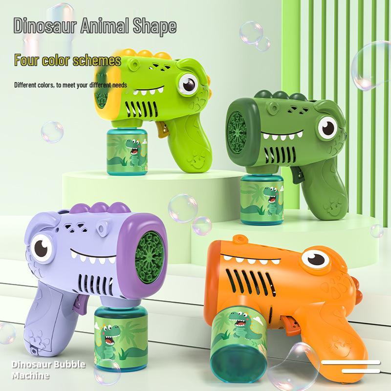 Dinosaur Automatic Bubble Machine - Leak-Free Electric Handheld Bubble Gun Toy for Kids