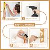 2 Sets Wood Fishing Rod Holder Wall Mounted Fishing Poles Rack Holds Up to 10 Rods for Garage Wall Ceiling Rod Display Rack Tool