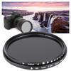 Junestar 52MM Neutral Density Lens ND Filter ND2‑ND400 Adjustable for SLR Mirrorless Camera Lens