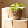 Natural seaweed woven flowerpot Vintage Style Flower Basket Large Capacity Straw Woven Planter for Family Friend Neighbor Gift