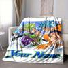 Custom 1Pc Dragon Ball Super Saiyan Custom Name Fleece Flannel Blanket Soft Warm Cozy Office Throw For Bedroom Couch Travel Birthday Xmas Gift