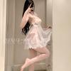 Erotic Underwear, Sexy Pure Desire Lace Nightgown, Steel Ring Gathering, See-through Open Crotch Uniform, Seductive Pajamas 1145