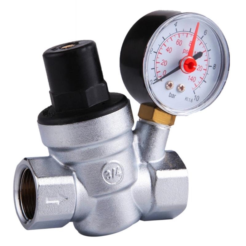 Brass Pressure Reducing Valves Gauge DN15 DN20 Tap Water Regulator Accessory for Home and Industrials Applications