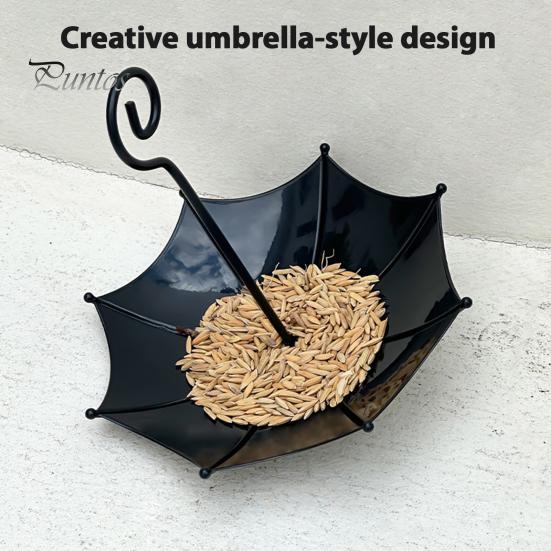 Sun And Rain Protected Feeder Umbrella Bird Tray, Bath, Vintage Hanging Birds Tray for Outdoor, Inverted Umbrellas Feeders, Outdoor Garden Decor