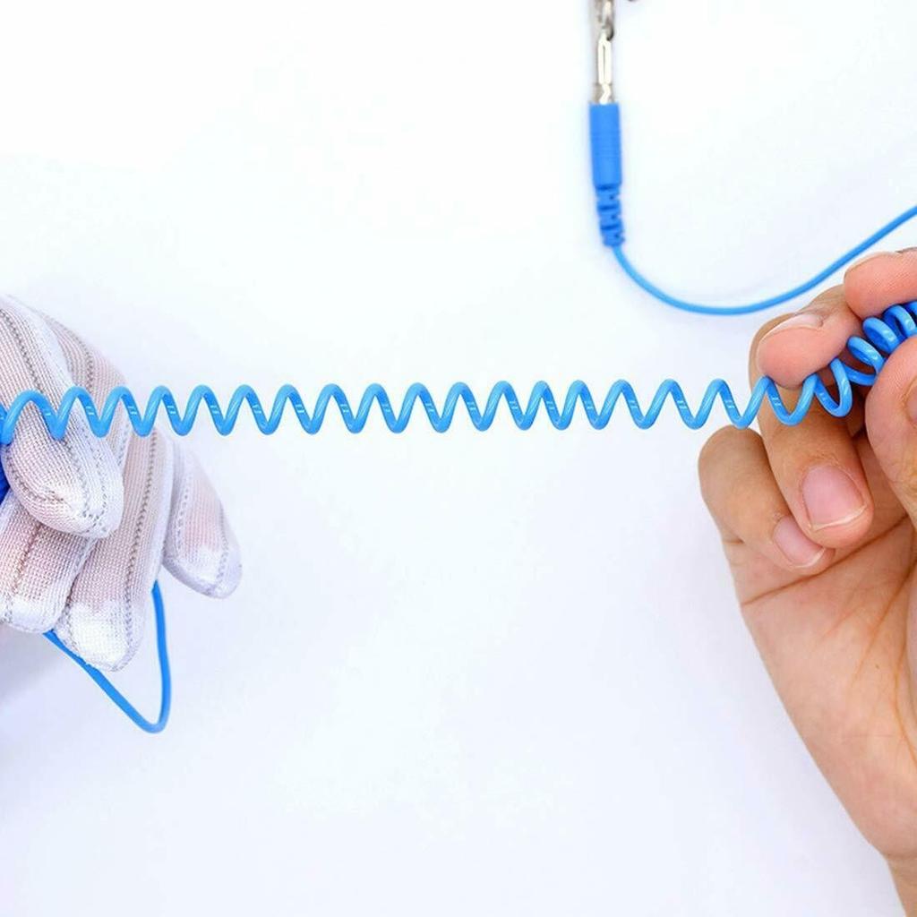 1Pcs Blue Anti Static Wrist Strap ESD Strap with Grounding Wire For Alligator Clip