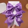 2/3Pcs/Set Lovely Solid Color Ribbon Bows Hair Clip for Kids Girls Hairpins Barrettes Handmade Headwear Baby Hair Accessories