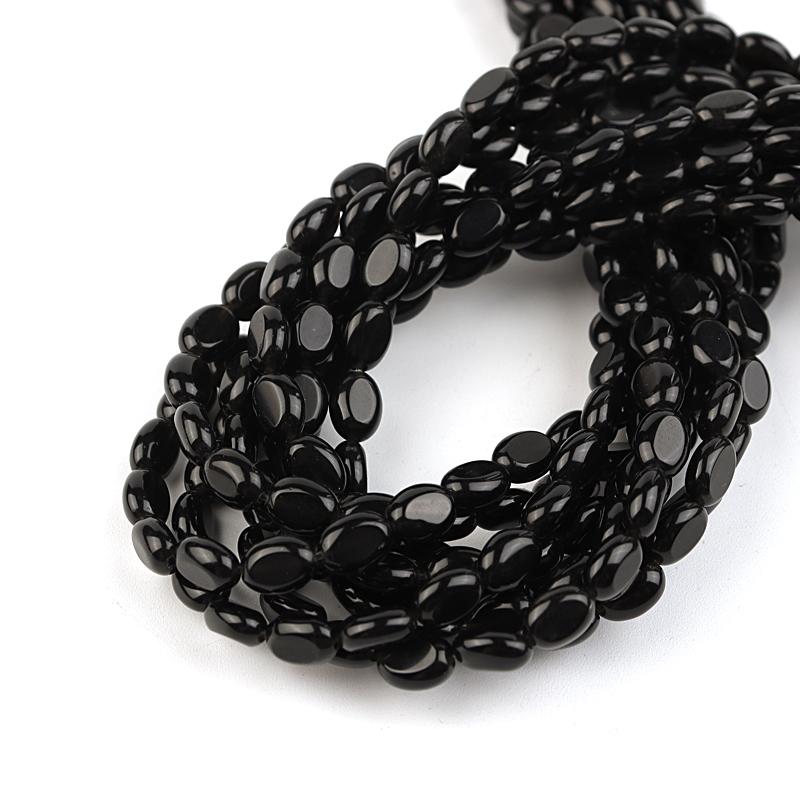 Natural Stone Beads 8x6mm Oval Flat Aventurines Crystal Aquamarine Jade Stone Beads For Jewelry Making DIY Necklace Accessories