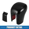 ACROPIX Gear Shift Knob Cover Auto Derailleur Lever Trim ABS Carbon Fiber Pattern Black