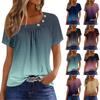Sommeroberteile für Frauen Print für Frauen O-Kragen Kurzarm Bequeme Damenoberteile T-Shirts