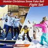 Artificial Snow Balls 20 Pieces Realistic Snow Fight Ball Ergonomic Toy For Indoors Outdoors Children Adults Village Photo Booth