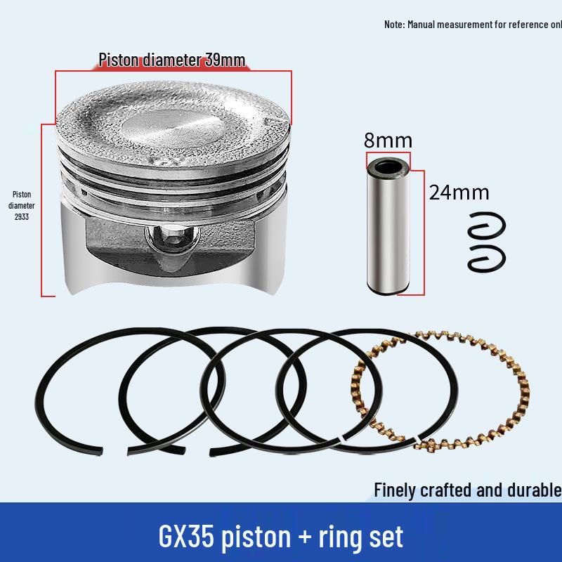 Four-Stroke Lawn Mower Piston Ring & Two-Stroke Brush Cutter Piston Assembly 