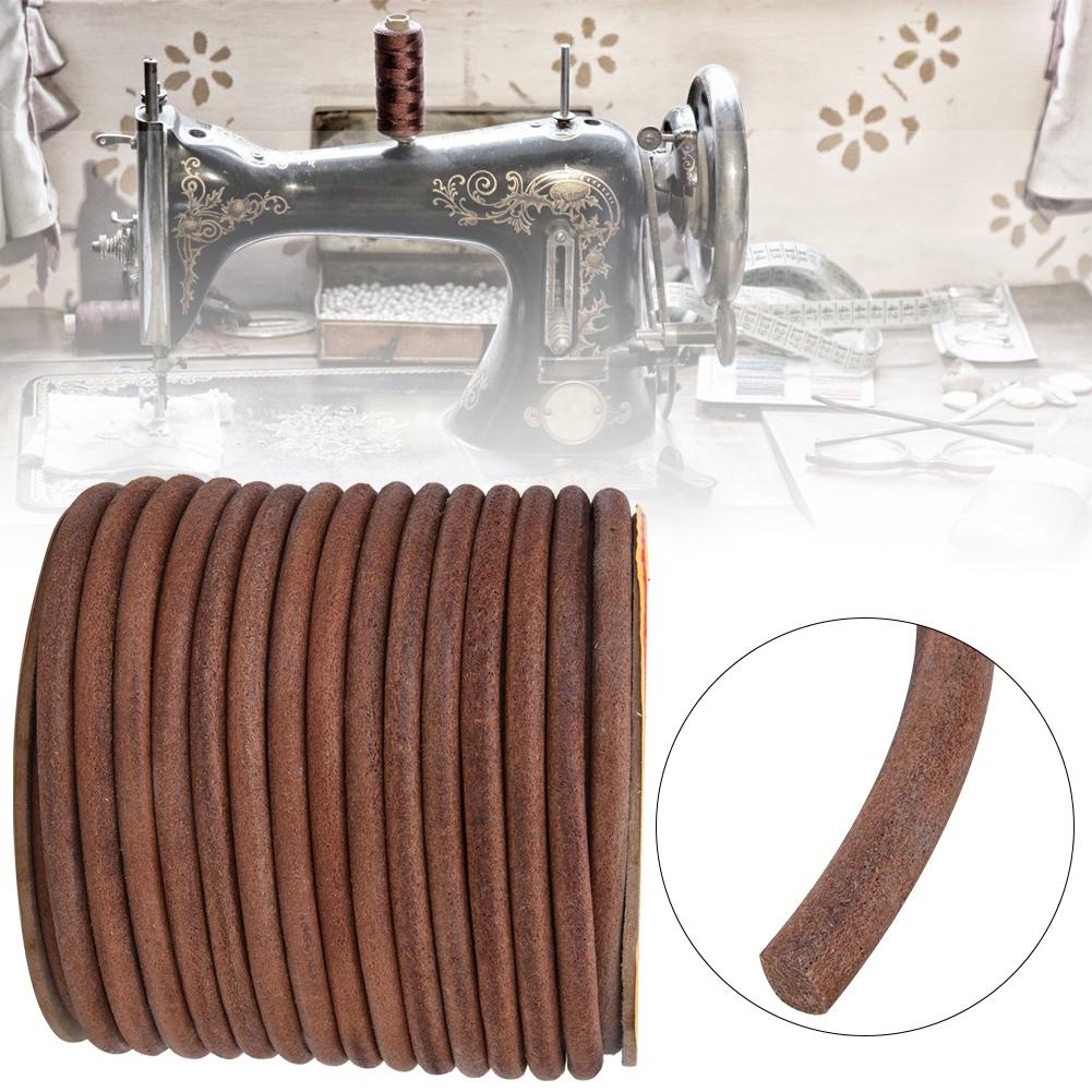 Kožený řemen k šicímu stroji 20m Multifunkční řemen z hovězí kůže pro šicí stroj(8 mm )