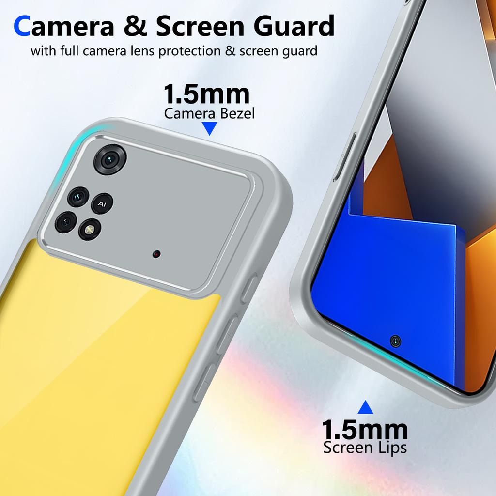For Xiaomi Poco M4 Pro 4G Case Air Cushion Silicone TPU Bumper Clear Matte Back Cover Hard Phone Case for Xiaomi Poco M4 Pro 4G