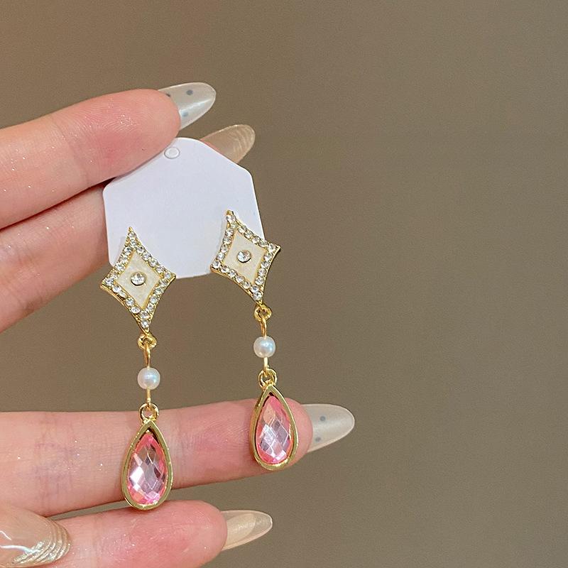 

Изысканные длинные элегантные серьги-джокеры с французским ретро-жемчугом и цирконием, женские серьги с бриллиантами и жемчугом