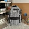 Schoolbag Female Japanese ins Small Fresh Junior High School High School Striped Backpack Light Casual College Student Backpack