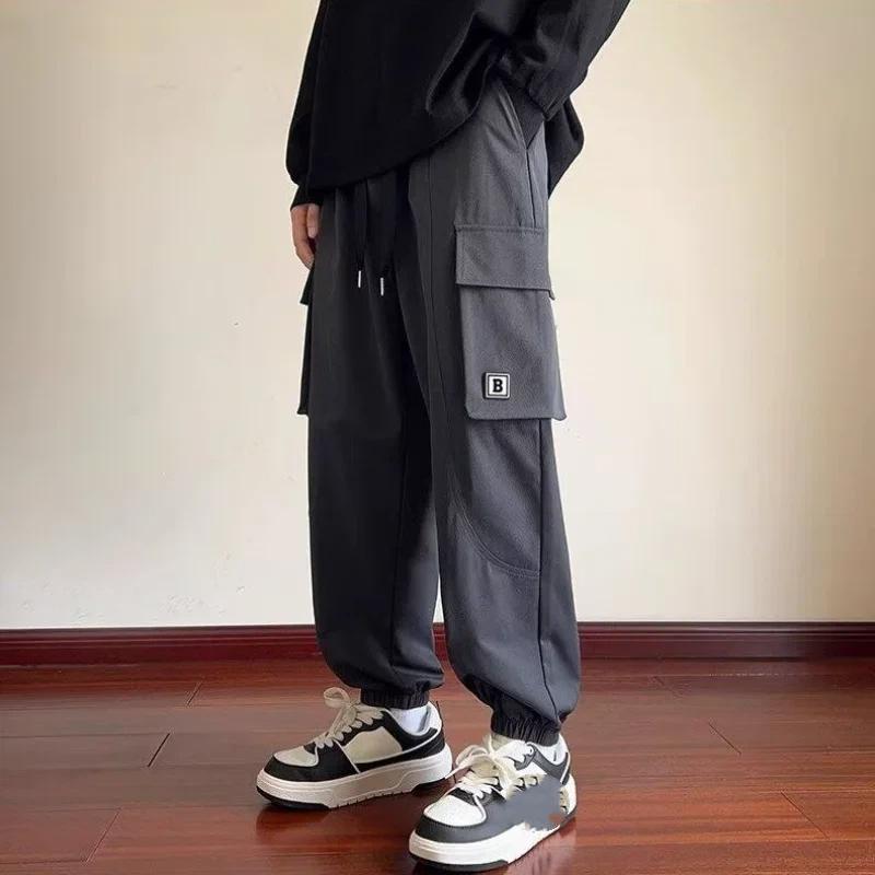 New Fashion Brand Style Handsome Casual Loose Versatile Teen Sports Work Trousers