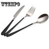 Knife 3pcs/set Stainless Steel Gold Plated Dinnerware Knife Fork Spoon Kit