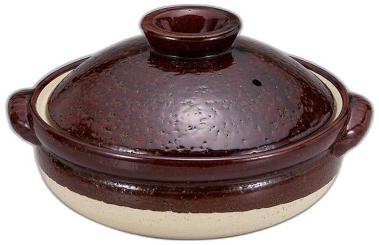 Ame Deep Pot x 18 x 11cm Earthenware Can be used over an open Setomonohonpo Iga-yaki 6.0 [22.5 700cc] Pot, Ceramic, flame,