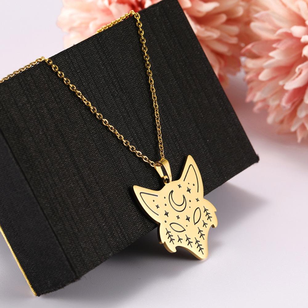 Cazador Animal Pendant Necklaces for Women Men Fox Rabbit Bird Fish Polar Bear Nature Stainless Steel Jewelry 2026 Birthday Gift
