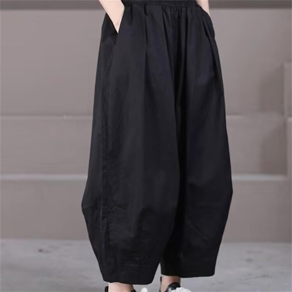 Cotton Thin Women's Pants Plus Size High-end Wide-leg Harem Lantern Pants Women's Summer Pants