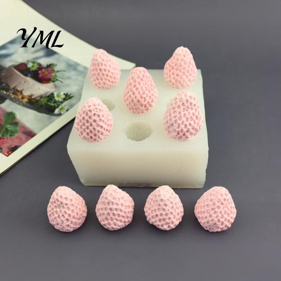 Professional Pastry Making Tools Strawberry Shaped Silicone Mold, DIY Mousse Cake Ice Cream Easy Demoulding Molds Chocolate Maker, Baking Resin Candle