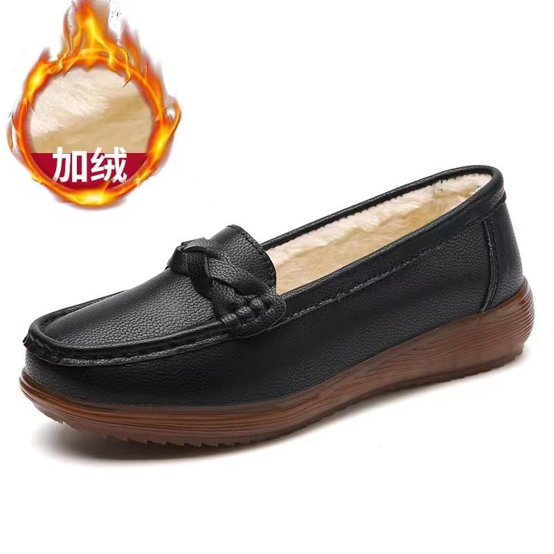 

Doudou shoes spring and summer shallow mouth flat-soled cotton shoes soft-soled wedge heel casual shoes 41