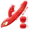 Vibrator Thrusting Dildo Adult Sex Toys, 4IN1 G Spot Vibrators Tongue Clitoral Stimulator Rose Sex Toy Dildos with 10 Vibrating 5 Thrusting & Licking