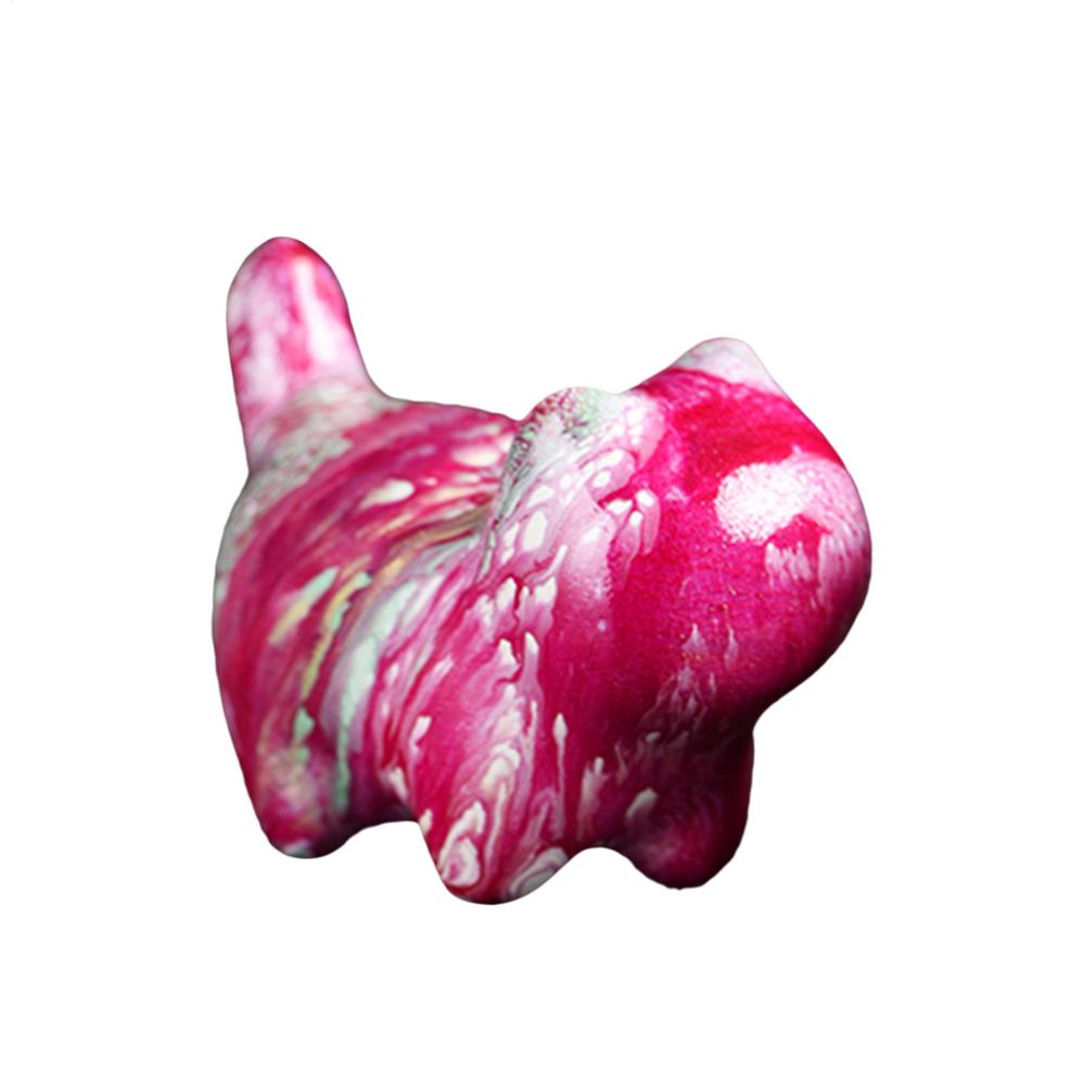 

Wooden Cat Ornament Desk Miniatures Statues Cute Carved Cats Art Crafts Floating Paint Micro-landscape Decorations for Bookcase красный