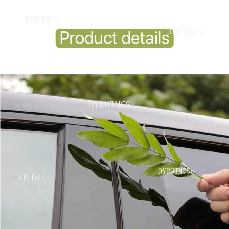 Glossy Black Car Door Window BC Pillar Post Cover Fit For BMW 5-Series E39 1997 1998 1999-2002 2003 Window Moulding Trim Sticker