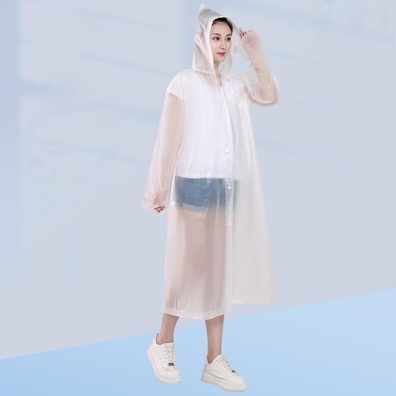 

Eva Adult Children Raincoat Kid Adult Thickened Waterproof Rain Coat Girl Boy Outdoor Hiking Travel Reusable Rain Jacket білий