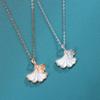 Sansheng Has Apricot Apricot Leaf Necklace For Women'S Niche Exquisite Fashion And Versatile High-End Pendant For Women