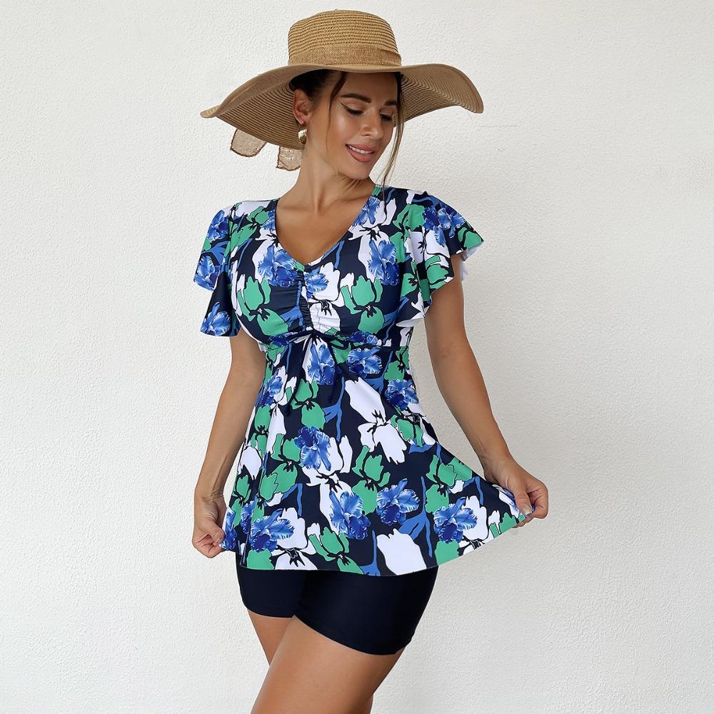 European and American Plus Size Split Swimwear Skirt Tankini Sexy Fashion Women's Swimsuit