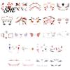 Funny Face Tattoos Halloween Tattoo Stickers, Waterproof Scary Makeup Decals for Party, Water Transfer Paper Body Art Temporary Wound Scar Kids Adults