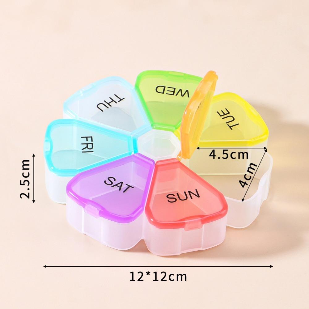 New Portable Weekly Pill Organizer 7 Days Medicine Pill Box Small Travel Vitamin Cases Container Storage Tablet Fish Oils Tools